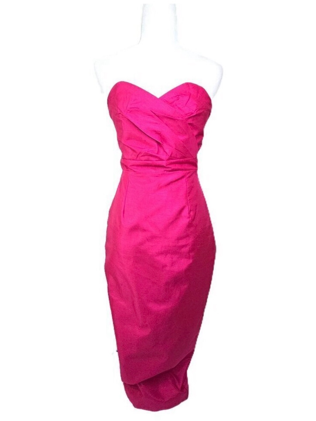 Alieva Pink Tiffany Pink Dupioni Midi Dress